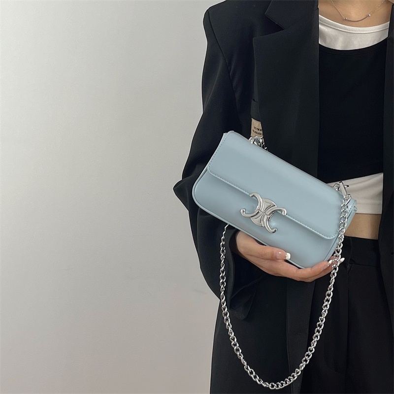 Túi Đeo Chéo Hình Vuông Nhỏ Màu Trơn Có Khóa Hàng Mới 2022