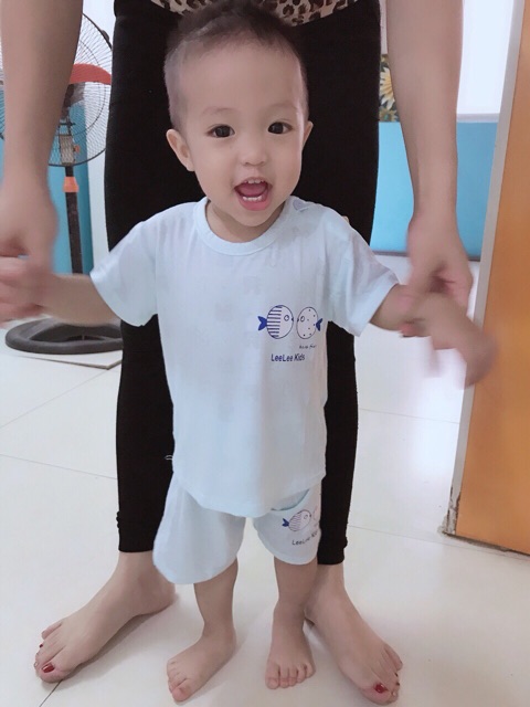 [HOT] Bộ Cotton cộc tay thông hơi Lee lee kids - 0965555021