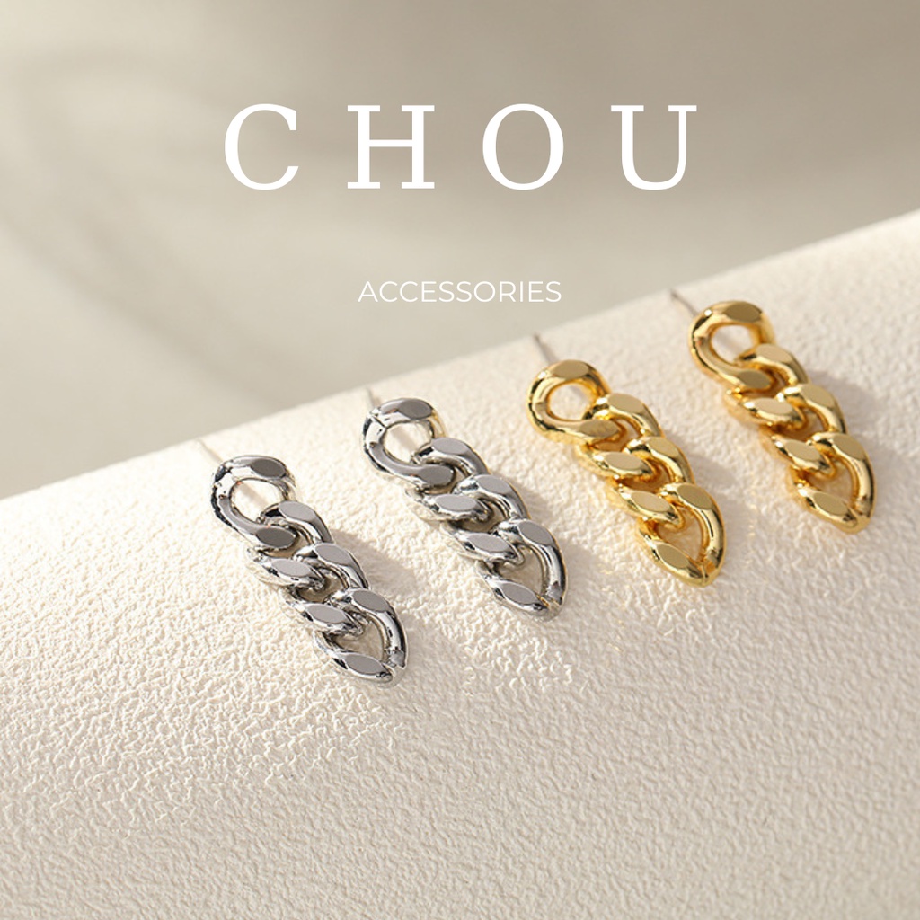 Bông Tai Mắt Xích Mini | CHOU ACCESSORIES |