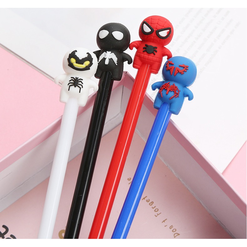 Spiderman Creative Anime Gel Pen 0.5mm Mực đen Sinh viên Văn phòng phẩm Đồ dùng văn phòng
