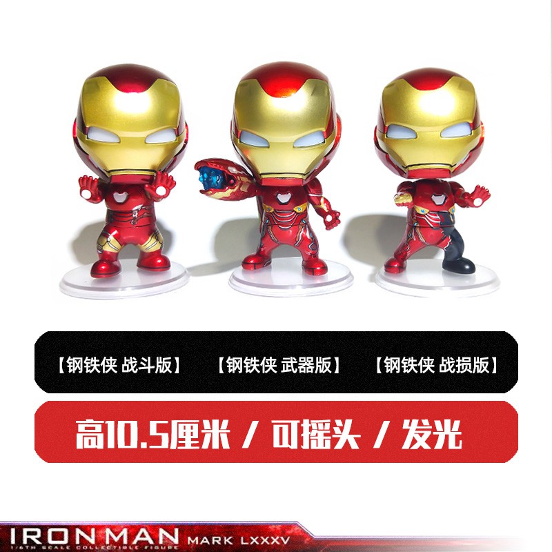 Mô Hình Nhân Vật Iron Man Xww Mk85 Phát Sáng Trang Trí Xe Hơi