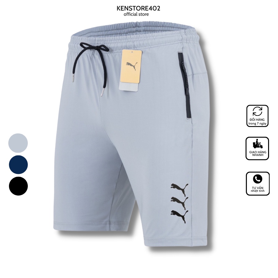 Quần short thun ba sọc cao cấp, chất thun thể thao co dãn 4 chiều mềm mịn, thoáng mát - Q29