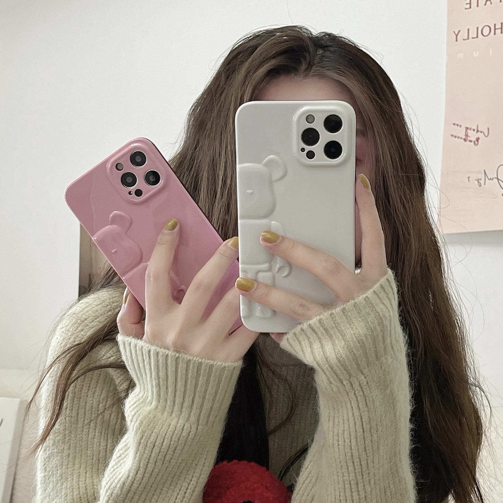 Ốp Điện Thoại Mềm Hình Hoạt Hình 3D Bảo Vệ Ống Kính Máy Ảnh Cho iphone 13 12 11 Pro Max XR X XS XSMAX