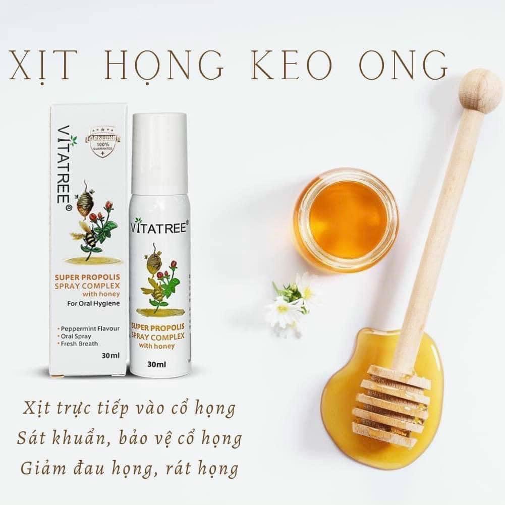 XỊT HỌNG KEO ONG VITATREE SUPER PROPOLIS 25ML CHÍNH HÃNG - 9459