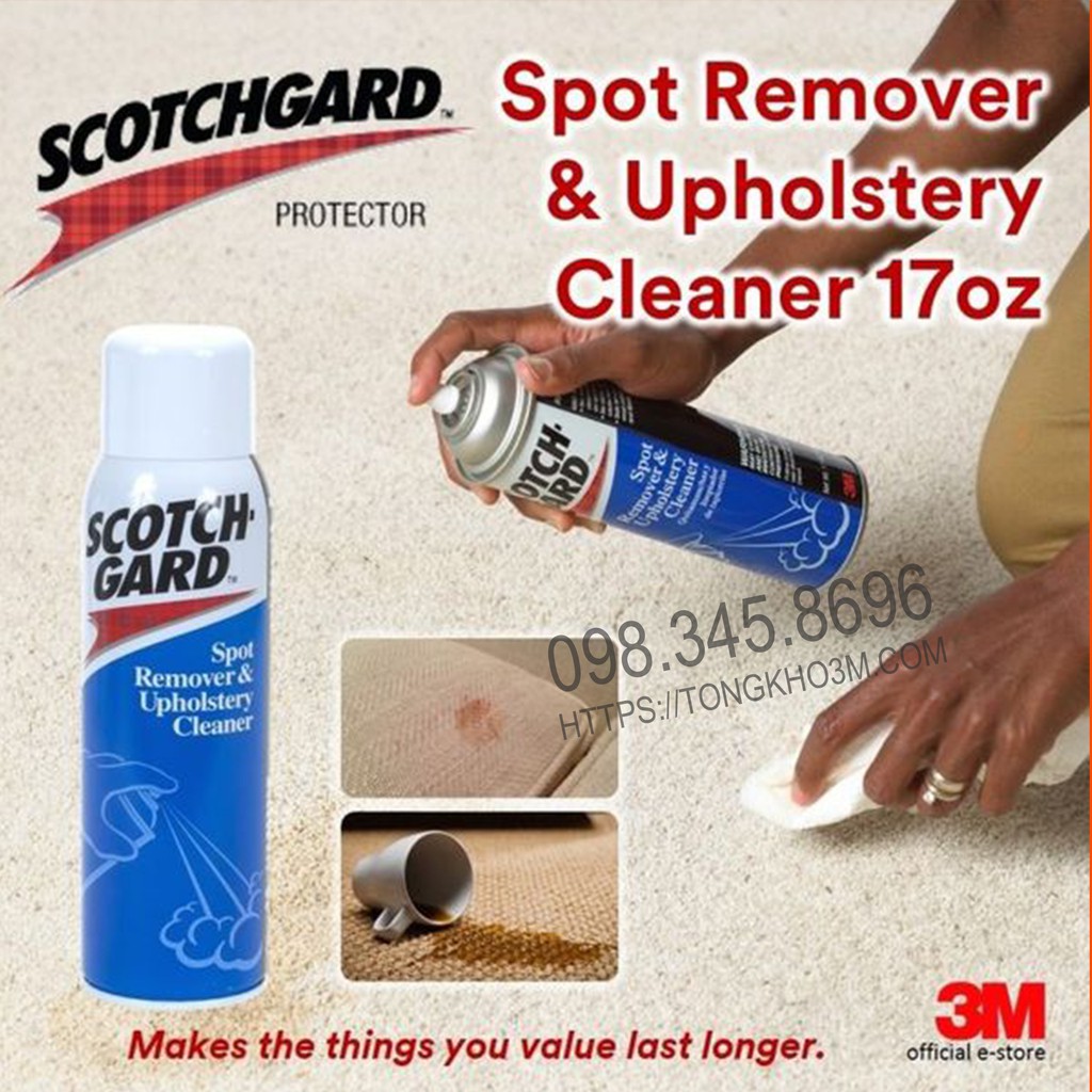 Chai Tẩy Vết Bẩn 3M Scotchgard Spot Remover - Tẩy Sạch Hiệu Quả Trên Bề Mặt Thảm, Vải, Giày Dép