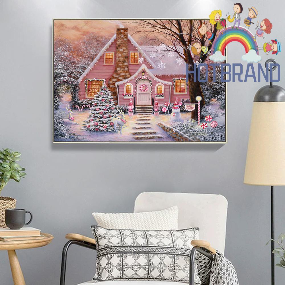 Bộ Tranh Đính Đá Tự Làm Họa Tiết Giáng Sinh Độc Đáo