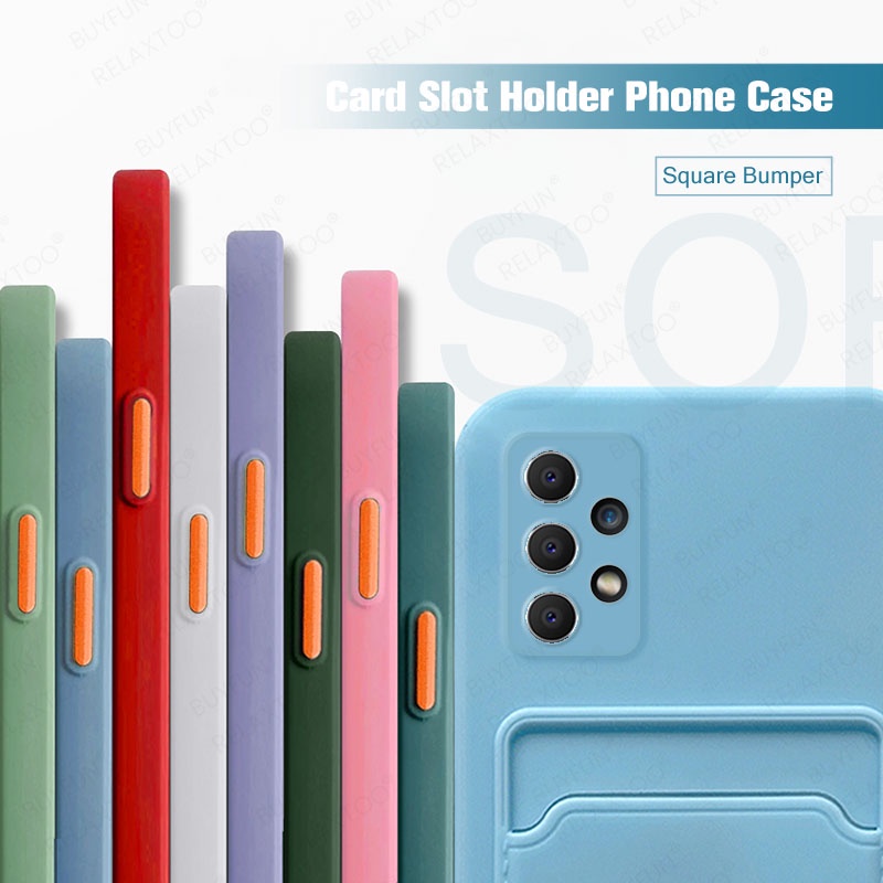 Ốp Điện Thoại Dạng Ví Đựng Thẻ Cho Samsung Galaxy A82 A91 M51 M21 M53 A10S