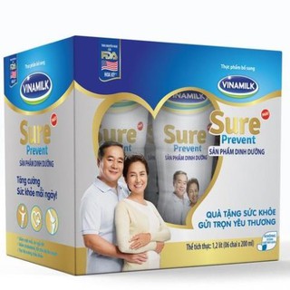 Sữa bột pha sẵn vinamilk sure prevent 200ml - lốc 6 chai x 200ml