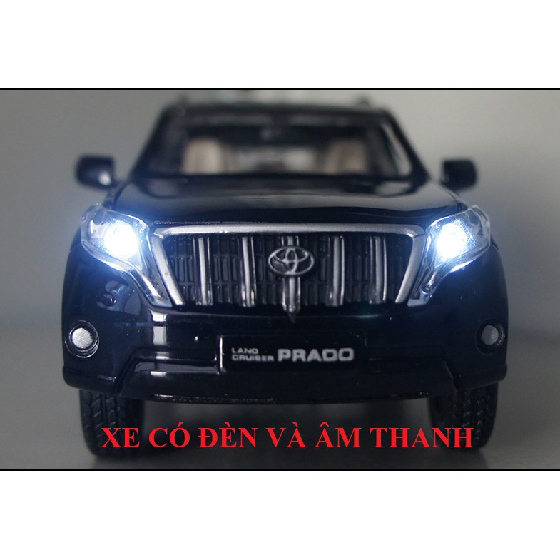 Mô hình xe toyota Land cruiser Prado tỉ lệ 1:32 bằng kim loại đồ chơi trẻ em