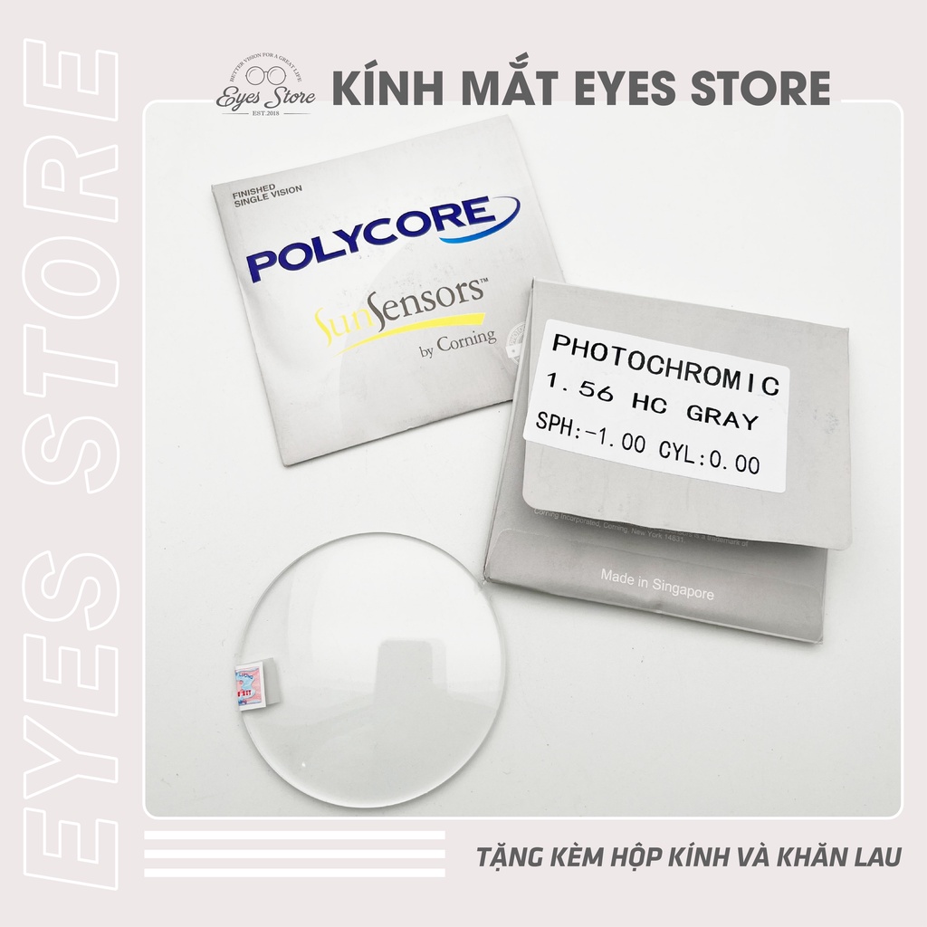Tròng Kính Đổi Màu Poly Chính Hãng EYESSTORE