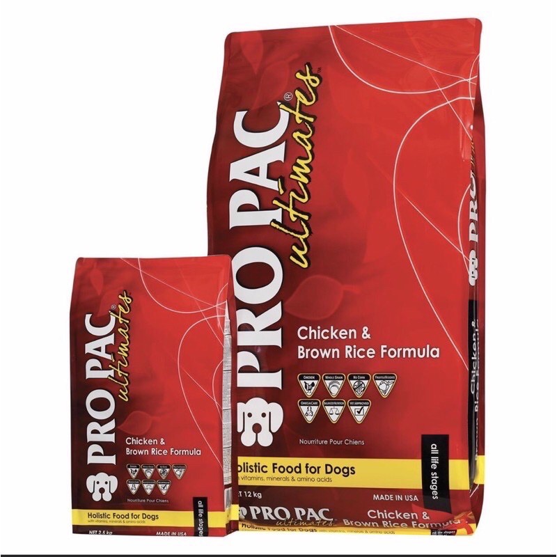 Thức ăn hạt khô cao cấp Propac ultimates Chicken & Brown Rice cho thú cưng chó trưởng thành
