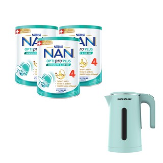  Bộ 3 Lon Sữa bột Nestlé NAN OPTIPRO PLUS 4 800g với 5HMO Giúp tiêu hóa tốt+Tăng cường đề kháng