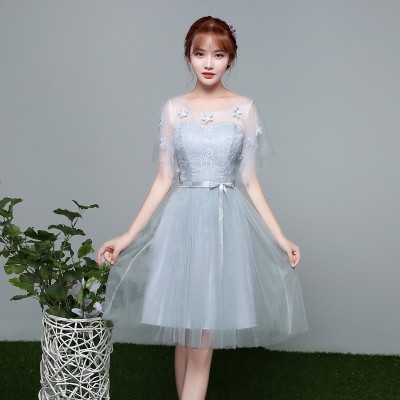 Váy ren phù dâu dạ hội xinh xắn kèm ảnh thật
