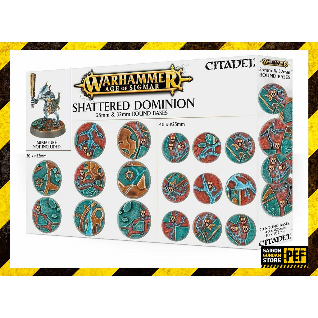 ĐẾ MÔ HÌNH CITADEL WARHAMMER AGE OF SIGMAR : SHATTERED DOMINION: 25 &amp; 32MM