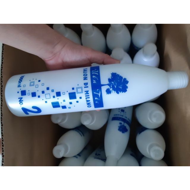 Uốn tóc Collagen Salon Di Milano HP Setting Perm siêu bóng tóc 1000ml chai so 1