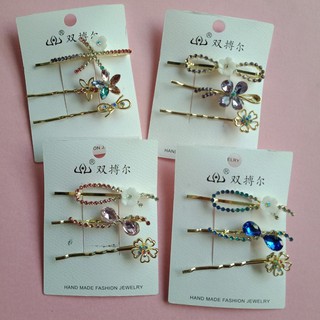 Combo 3 Kẹp tóc mái cao cấp kiểu hoa bướm nhỏ xinh phụ kiện tóc style hàn quốc - namimi