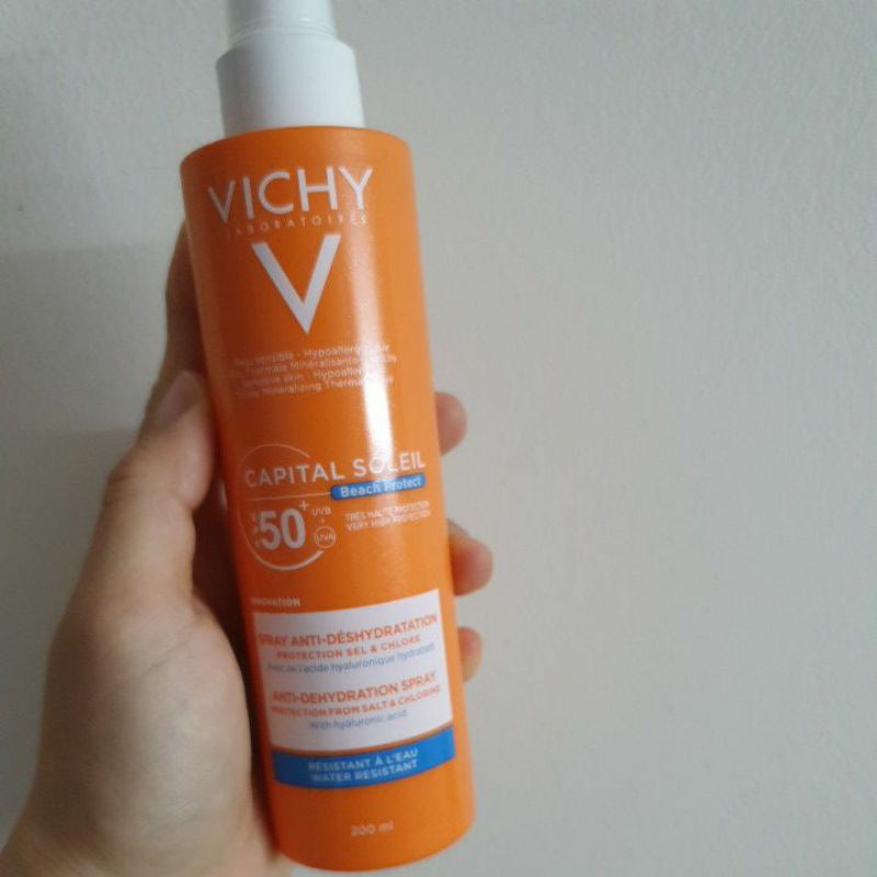 [mẫu mới]Xịt chống nắng chống nước Vichy Capital Spray SPF50 200ml dạng phun sương