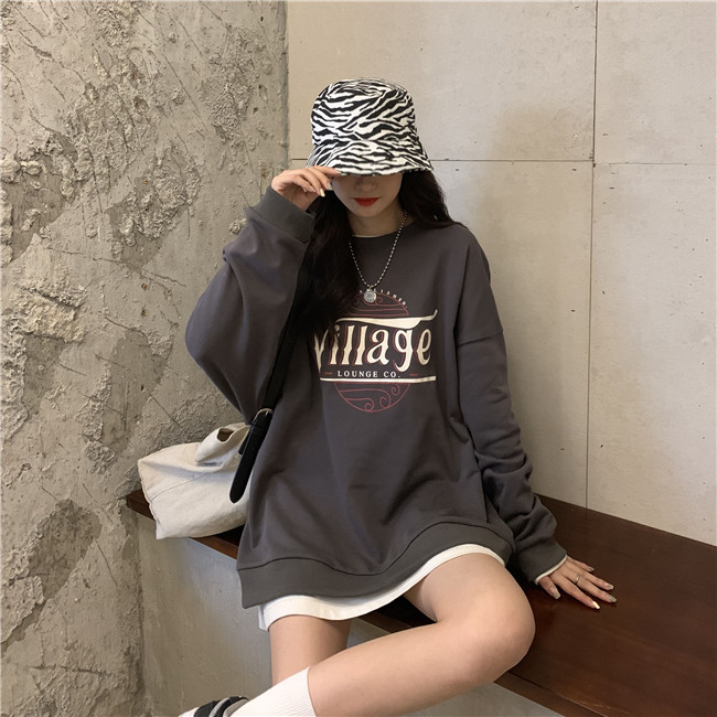 Áo Sweater In Chữ Phong Cách Hàn Quốc Đáng Yêu Cho Nữ