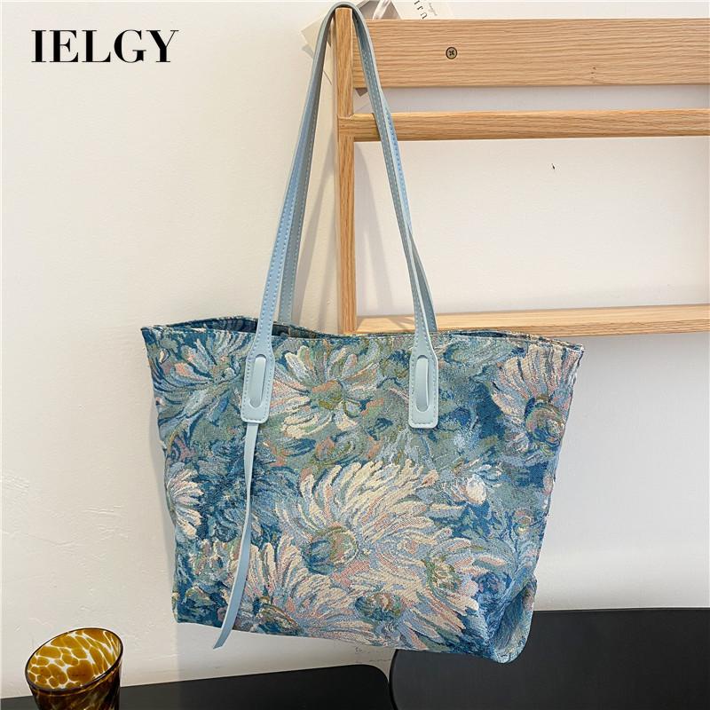 Túi tote IELGY cỡ lớn in họa tiết thời trang cho nữ