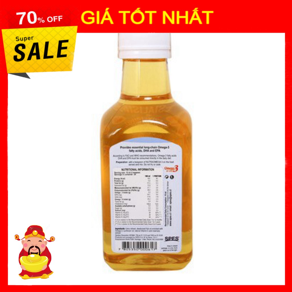 [ GIÁ TỐT NHẤT ]  Dầu cá hồi Nutra Omega 3 240ml [ HÀNG CHÍNH HÃNG ]