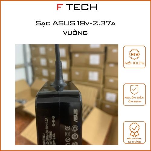 Sạc Laptop Asus 19V-2.37A 45W Vuông zin Asus x540s X540l X541U X200 X200CA Q200 Q200E E402MA E403sa S200 S200E  VivoBook
