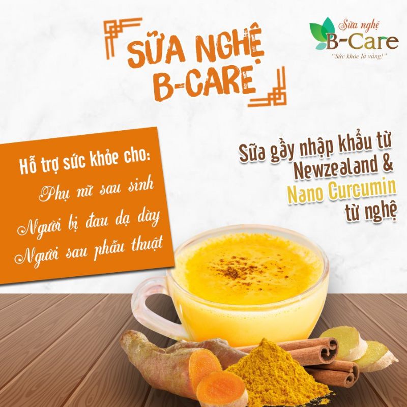 Sữa nghệ B - Care lon 700gr Bcare tặng cốc lắc sữa và quà tặng trên nắp hộp B-Care