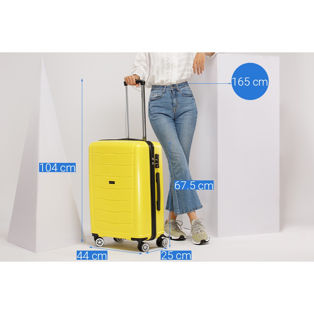 Vali Kéo Nhựa Du Lịch STARGO AZURA Z26 - Size M (26inch)/ Ký Gửi (Trung) - Khóa TSA - Nhựa PP