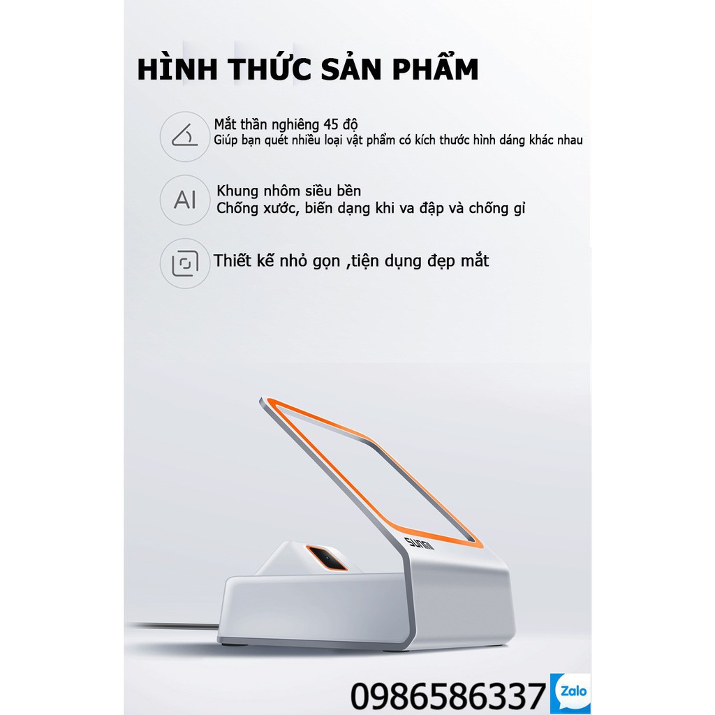 Máy quét mã vạch, QR code Sunmi  hỗ trợ thanh toán qua màn hình mobile