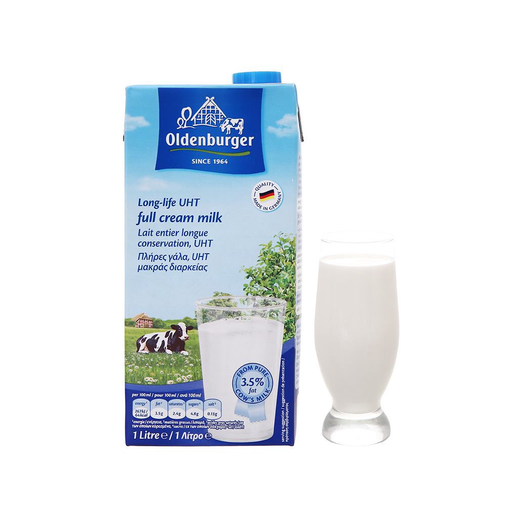 Sữa Oldenburger 1L - Sữa Tươi Nguyên Kem - Sữa Đức