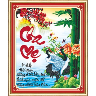 Tranh thêu Cha Mẹ ms 51406