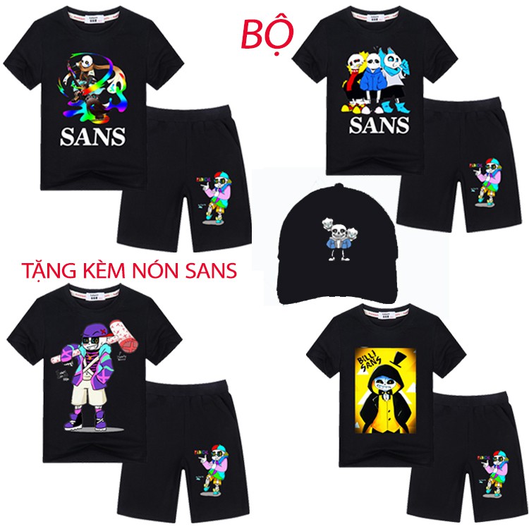 DEL HOT COMBO bộ quần áo game Undertale nhân vật bé Sans độc đáo TẶNG KÈM NÓN