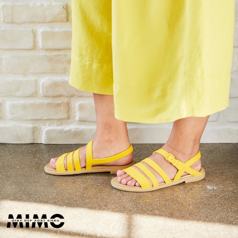 Sandal Tulum màu vàng êm nhẹ cho nữ