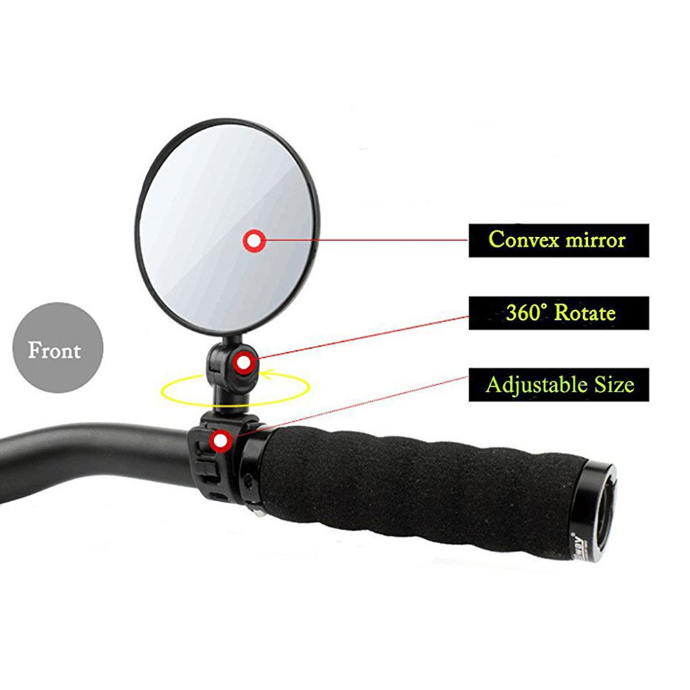 1 Gương Chiếu Hậu Góc Rộng Xoay 360 Độ Gắn Tay Lái Xe Đạp MTB