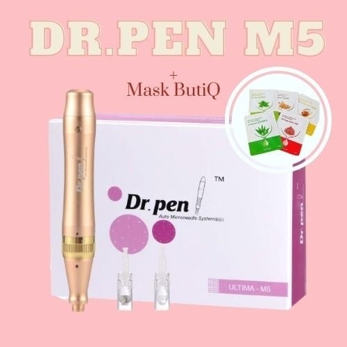 Máy Cấy Tảo Dr Pen Máy Phi Kim M5 Hàng Chuẩn Cấy Trắng Và Cấy Phấn Kết Hợp Với Hồng Sâm Bột Tảo Xoắn, Vitamin C Hàn Quốc