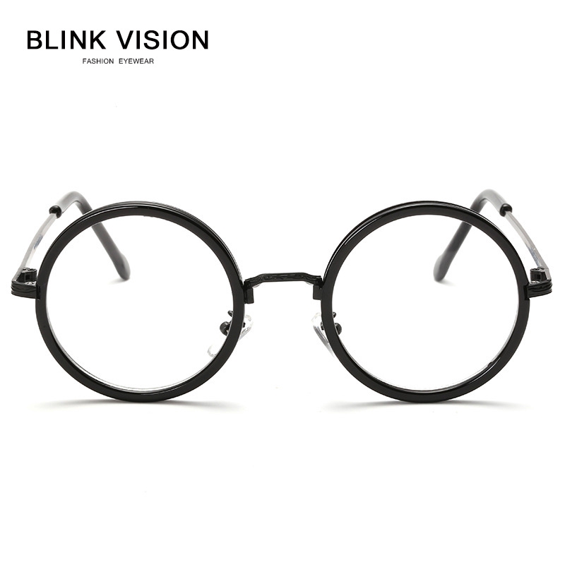 Harry Potter Cổ điển Kính mắt Tròn Khung Retro Ins kim loại Thời trang Nam Nữ Kính Unisex Ống kính có thể thay thế