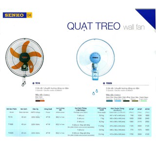 QUẠT TREO 2 DÂY SENKO TC16