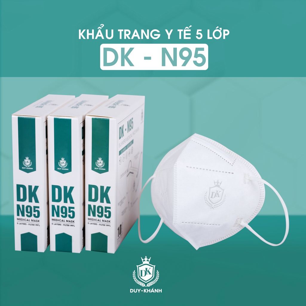 Khẩu trang N95 cao cấp 5 lớp hộp đóng 10 cái giúp chống bụi hiệu quả