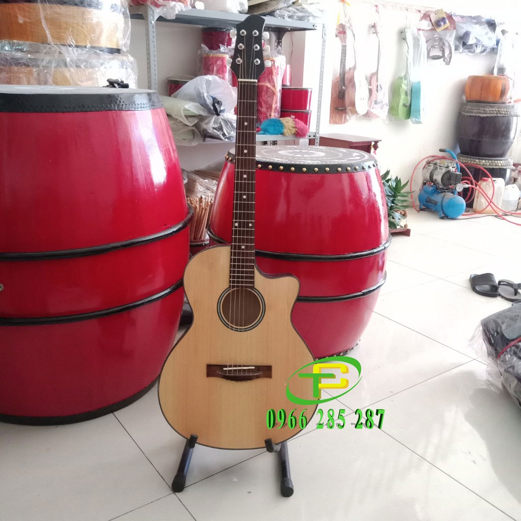 Đàn guitar+bao+pick+dây lẻ 123