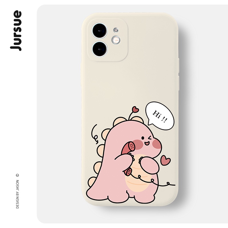 Ốp lưng JURSUE hoạt hình cặp đôi dễ thương đẹp hình bựa chống bẩn độc lạ Compatible for iPhone 14 13 12 11 Pro Max SE 2020 X XR XS 8 7 ip 6S 6 Plus kute XYH166