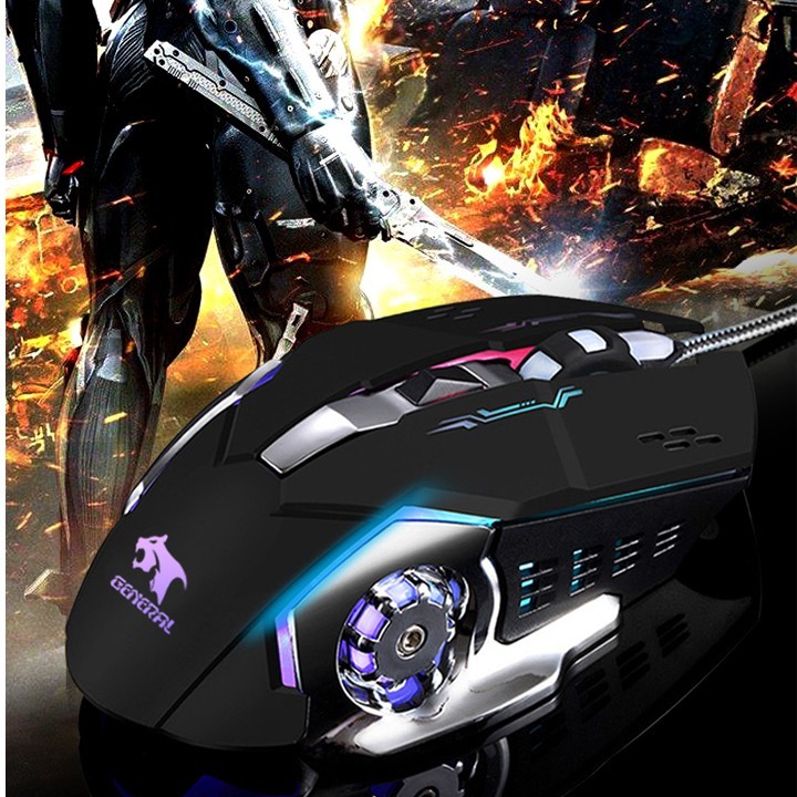 Combo Bàn Phím Giả Cơ Và Chuột Led 7 Màu R8 1822 - X9 (Đen) + Tặng Lót Chuột - NK