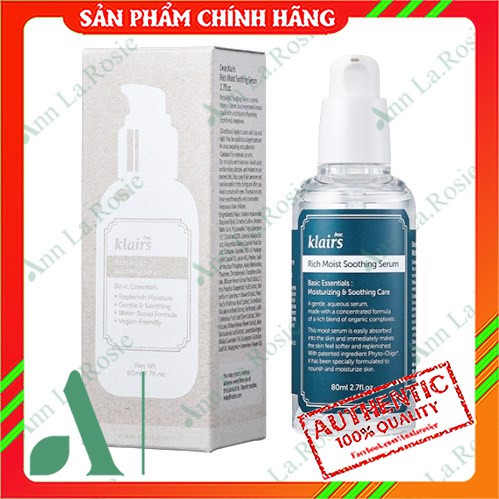 Tinh chất dưỡng ẩm sâu Klairs Rich Moist Soothing Serum 80ml