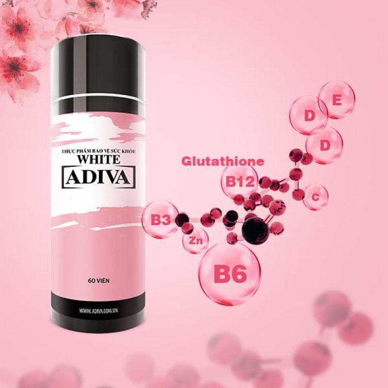 [COMBO 2 HỘP] WHITE ADIVA [Hộp 60 viên] - Dưỡng chất uống làm trắng da và chống nắng [collagen]