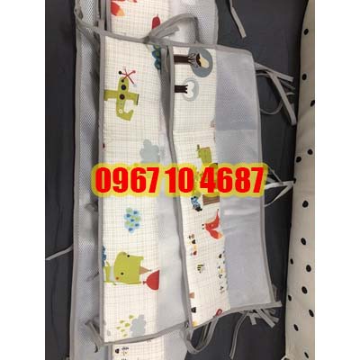 Quây cũi phối lưới cho bé - Nhận may theo size cũi bé