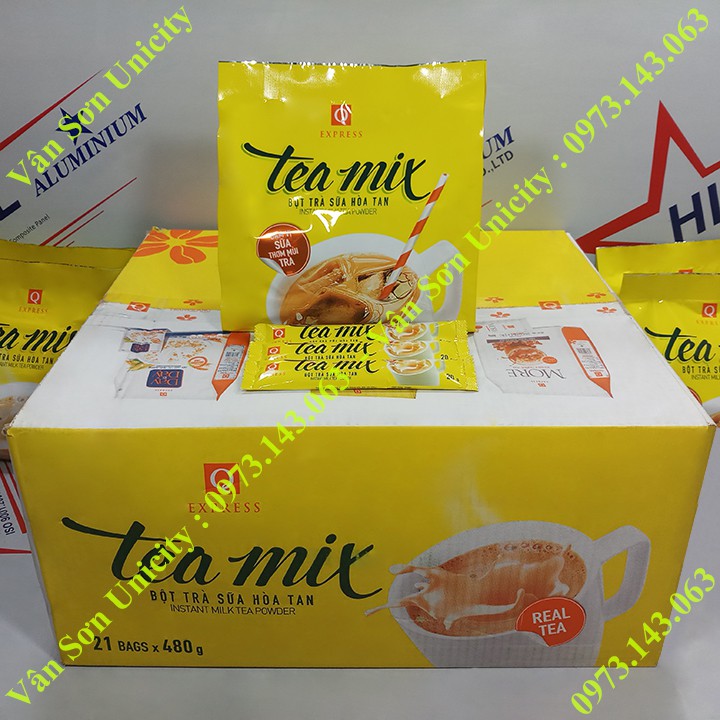 03 bịch Trà sữa Tea mix Trần Quang 480g (24 gói dài * 20g)