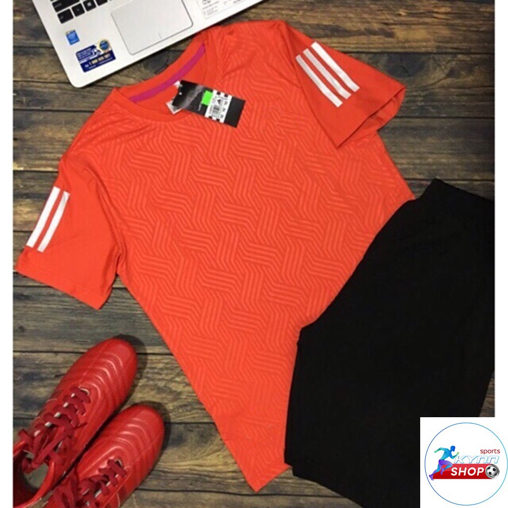 Áo cổ tròn ép vân cao tần phù hợp mặc hoạt động thể thao kynn shop | BigBuy360 - bigbuy360.vn