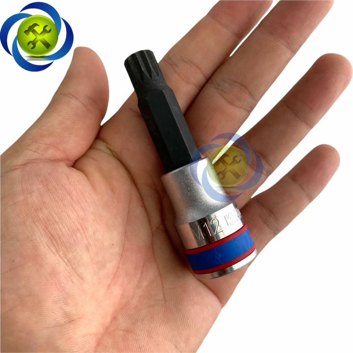 Đầu tuýp hình sao 12 cạnh M12 Kingtony 403612 dài 80mm loại 1/2