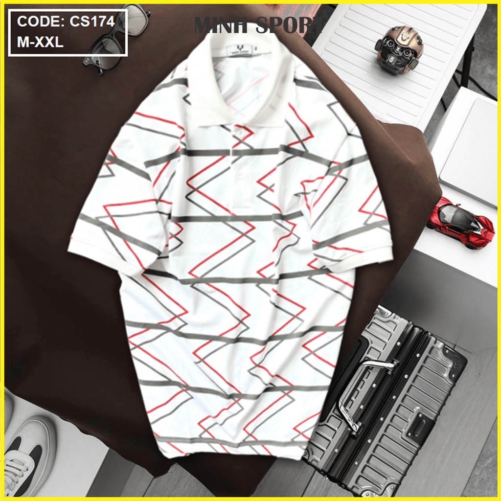 Áo Thun Polo Nam Cổ Bẻ In Họa Tiết Zic Zắc mã AO.45