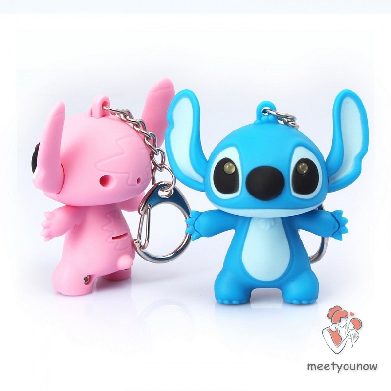 Móc Khóa Hình Lilo Và Stitch Hoạt Hình Có Đèn Led