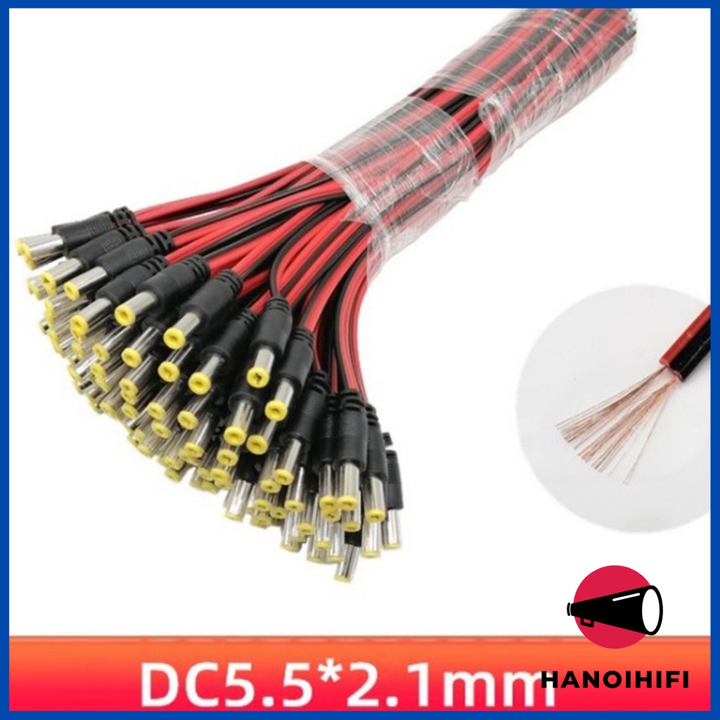 Dây nguồn DC đầu jack Cái DC005 5.5x2.1mm đúc sẵn