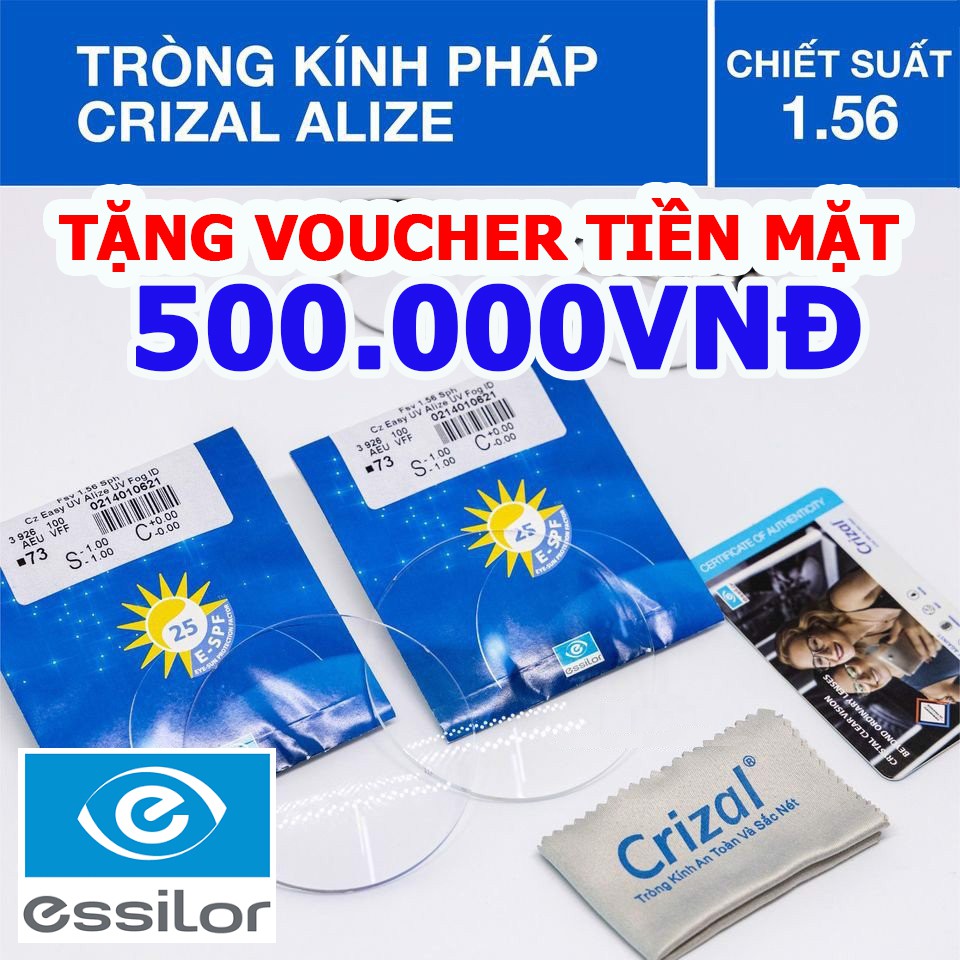 Tròng kính cận Essilor Crizal Alize UV 1.56 ( Chính Hãng )